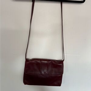 Elegant Burgundy Leather Shoulder Bag